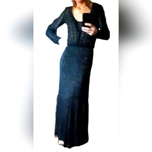 Zara metallic maxi dress